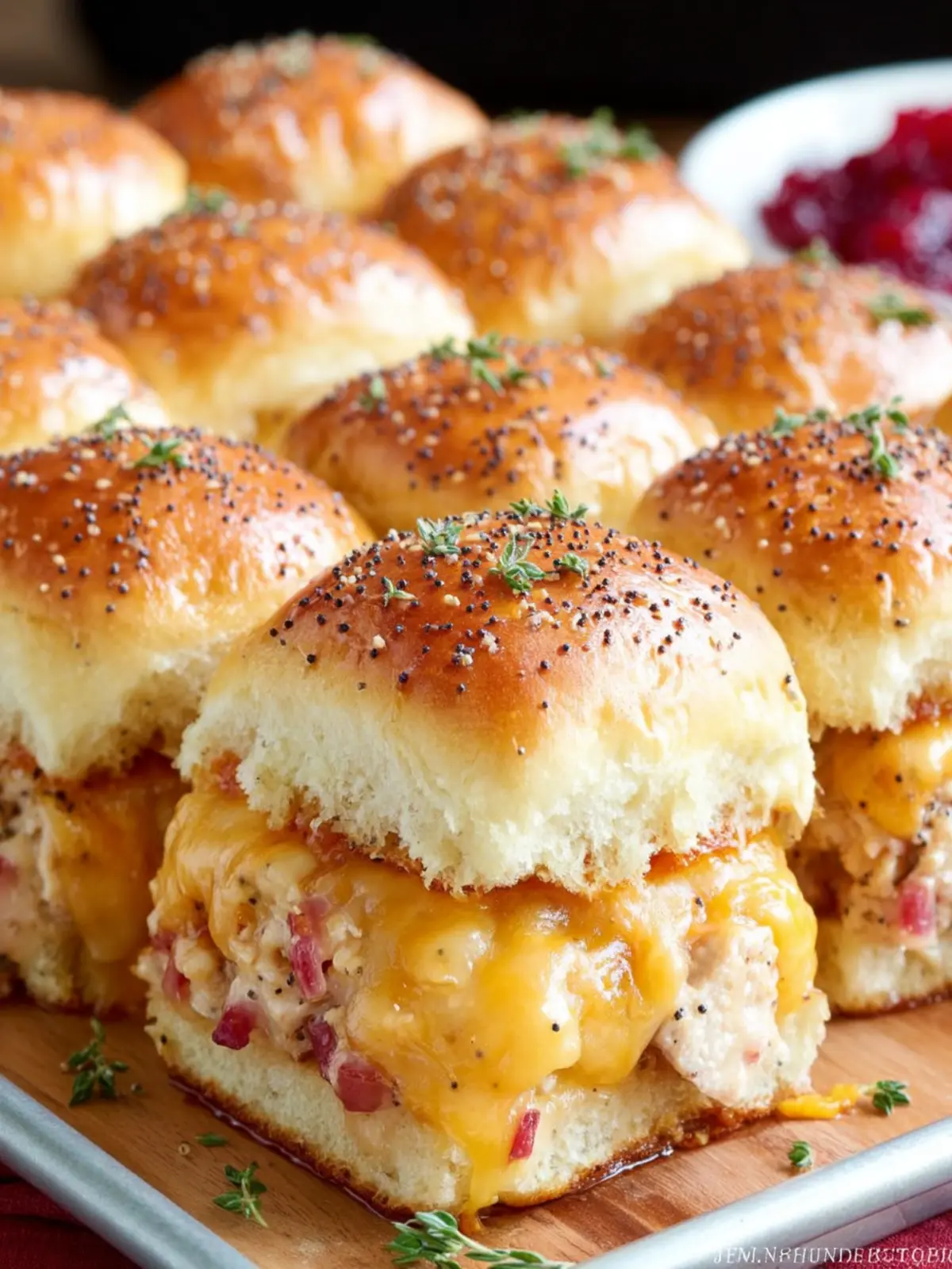 Poppy Seed Cheddar Turkey Sliders First Image