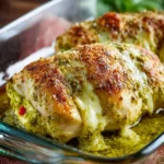 Baked Chicken Stuffed with Pesto and Cheese First Image