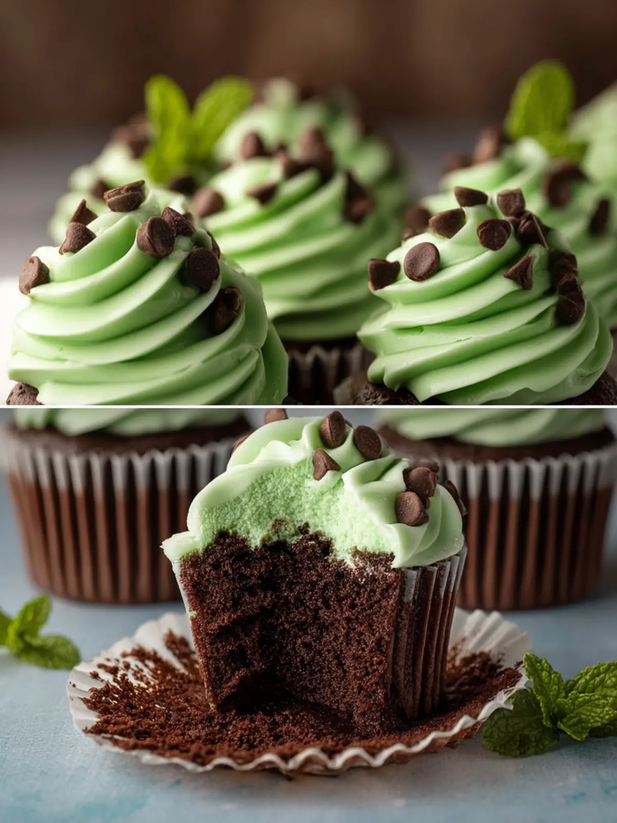 Mint Chocolate Chip Cupcakes: Easy & Irresistible First Image