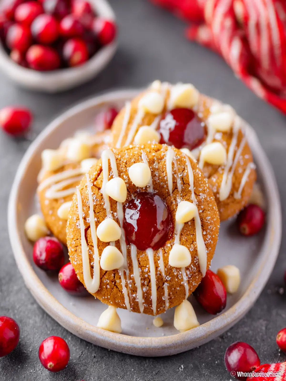 Gingerbread Thumbprint Cookies First Image