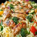 Lemon Chicken & Veggie Orzo Stir Fry Recipe First Image