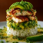 Honey Lime Chicken Avocado Rice Stack First Image