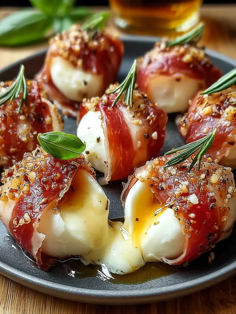 Irresistibly Crispy Prosciutto Wrapped Mozzarella Bites First Image