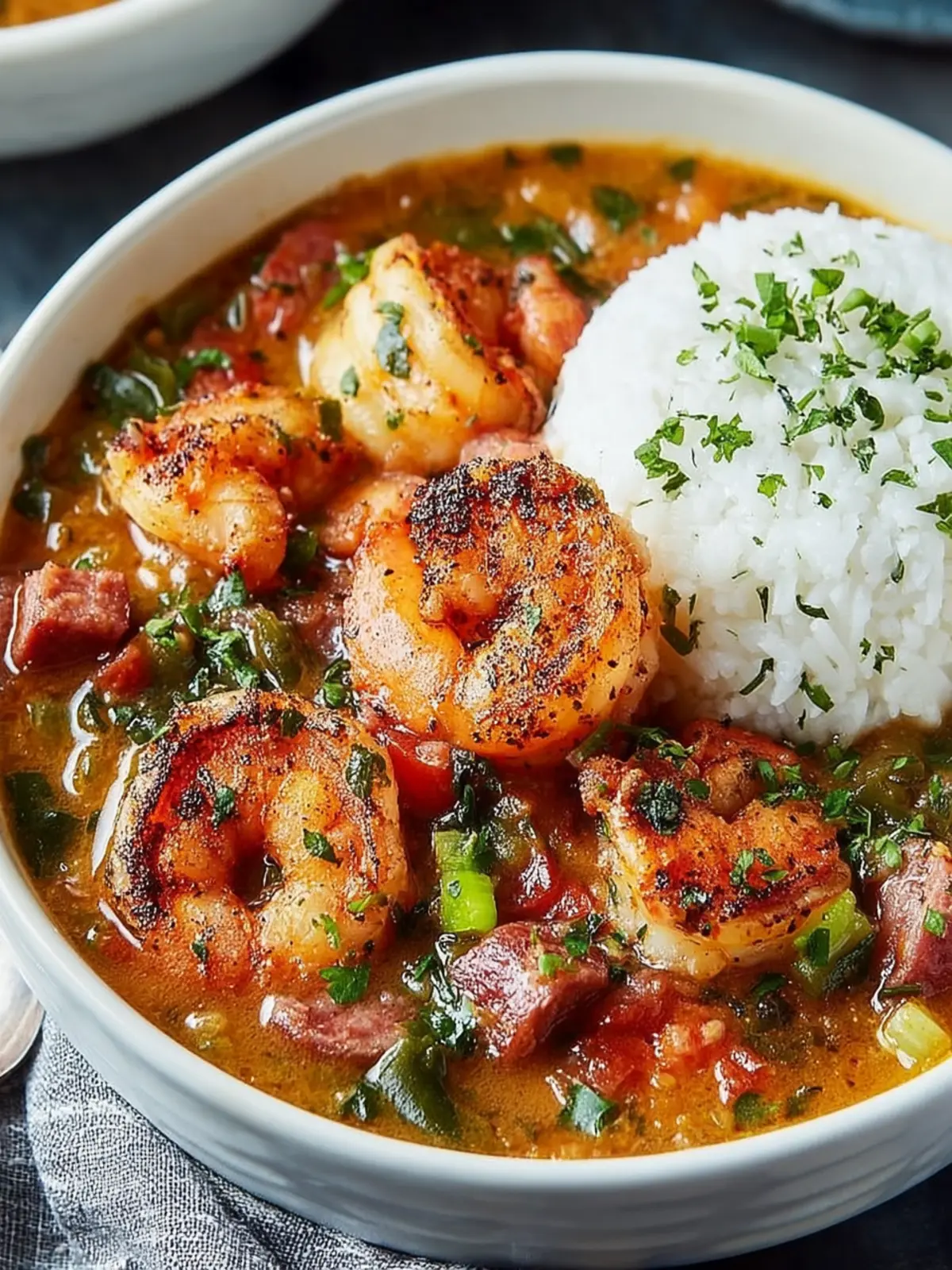 Hearty Louisiana Gumbo with Shrimp & Andouille First Image