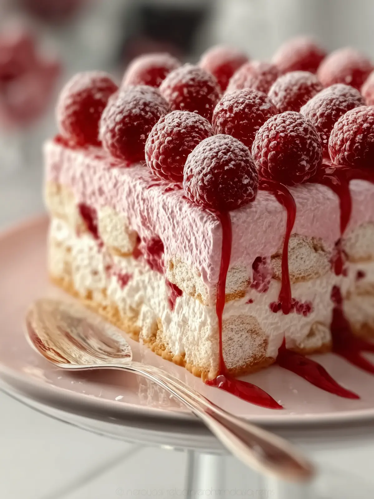 Indulge in White Chocolate Raspberry Tiramisu Delight First Image