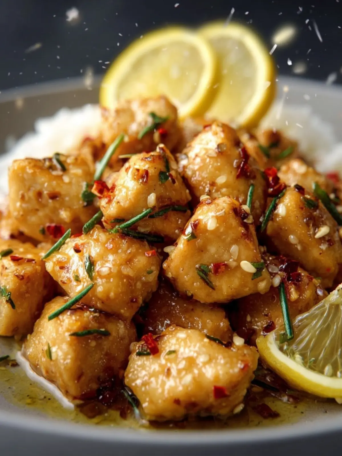 Lemon Garlic Chicken Bites First Image