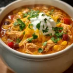 Crockpot Cream Cheese Chicken Chili First Image