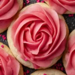 Easy Rose Cookies {Buttercream Frosting} First Image