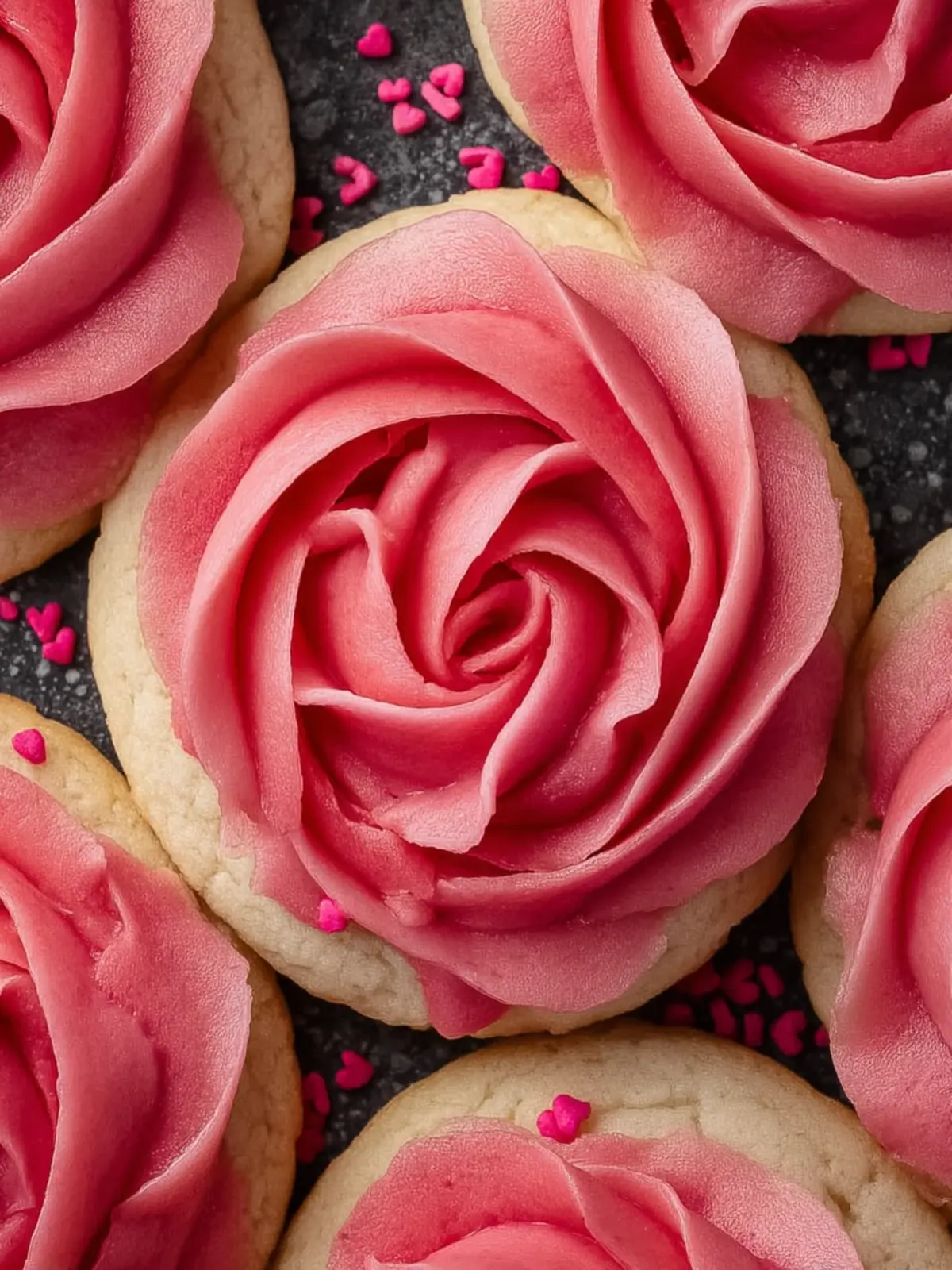 Easy Rose Cookies {Buttercream Frosting} First Image