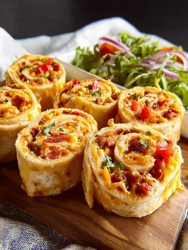Easy Taco Pinwheels Appetizer Recipe First Image