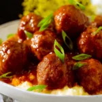 Saucy Crock Pot Mississippi Meatballs Recipe First Image