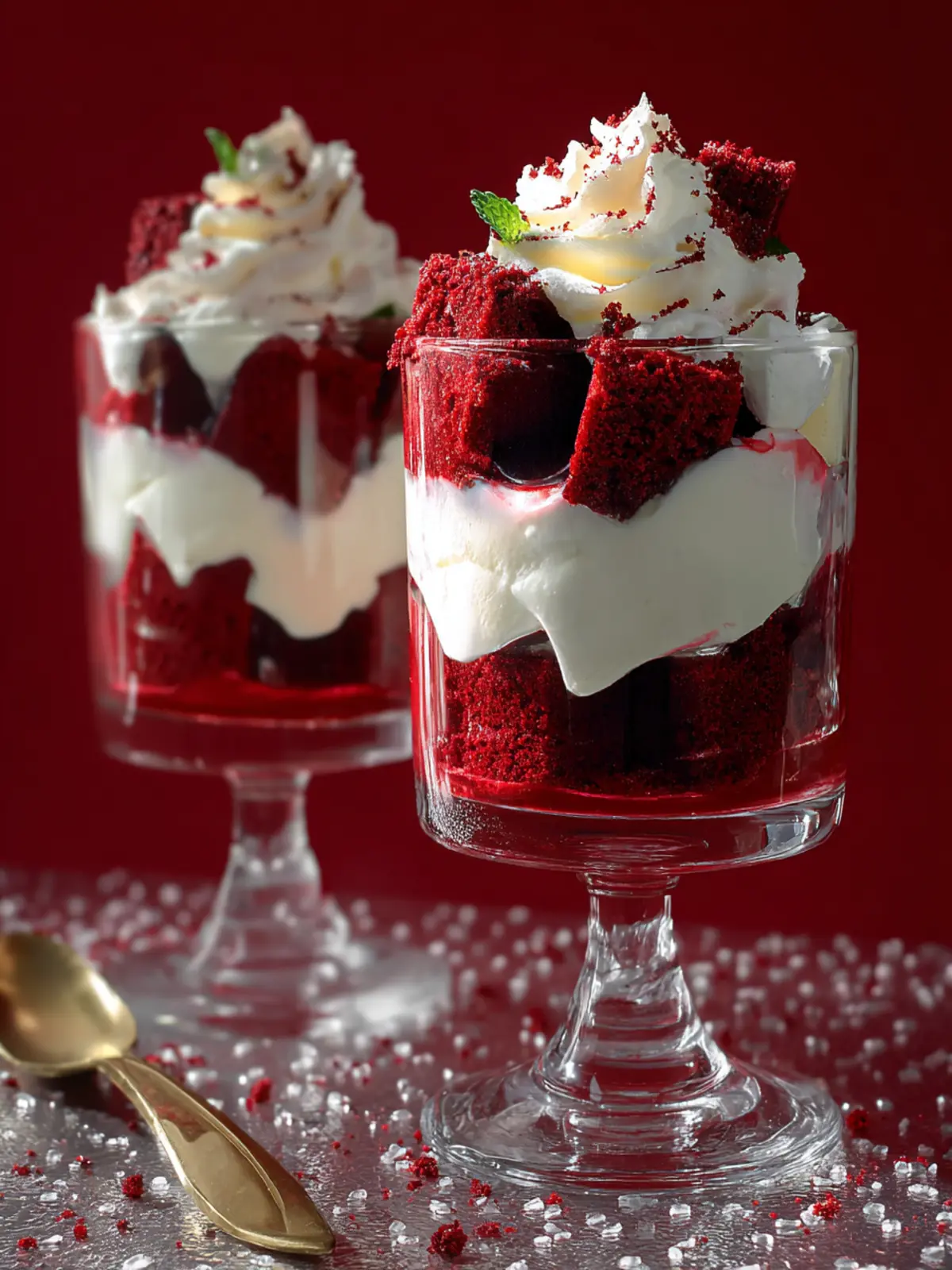 Boozy Red Velvet Trifles First Image