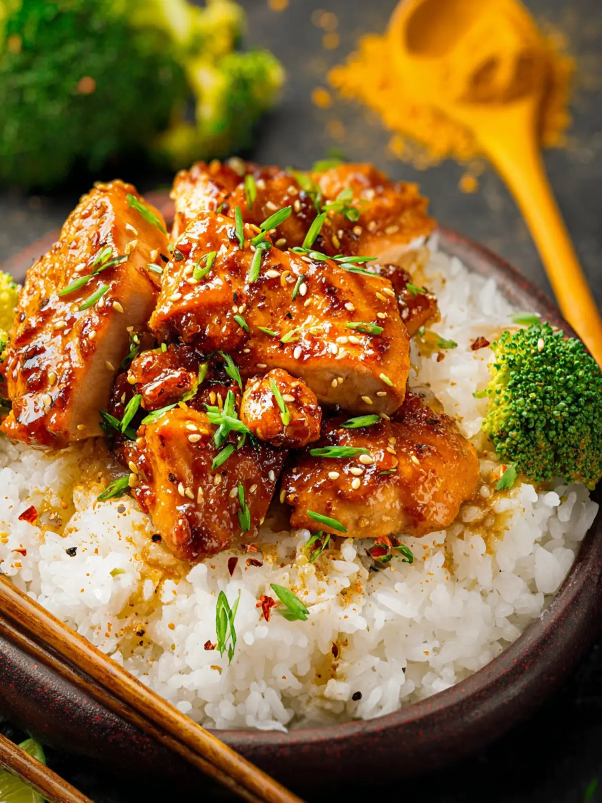 Sticky Honey Ginger Chicken First Image