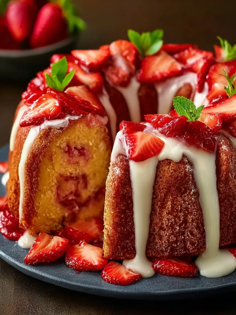 The Ultimate Strawberry Cream Cheese Pound Cake for Any Occasion First Image