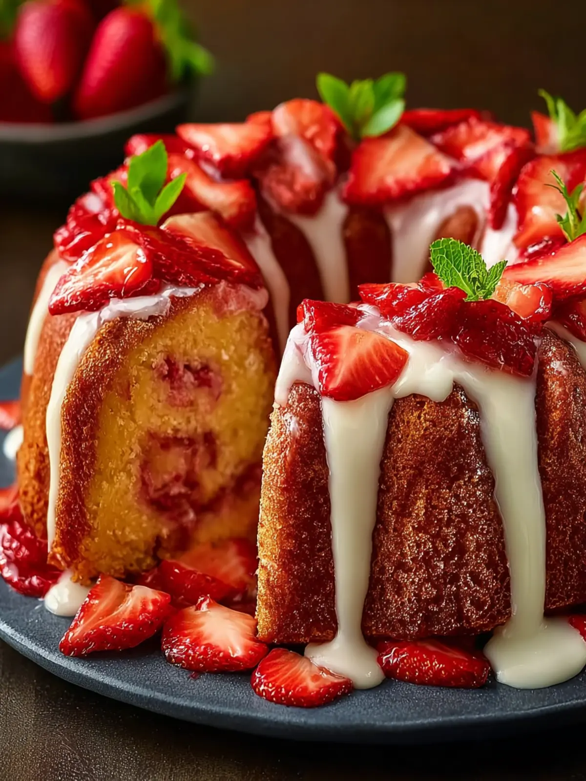 The Ultimate Strawberry Cream Cheese Pound Cake for Any Occasion First Image