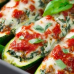 Spinach and Cheese Lasagna Stuffed Zucchini Boats First Image