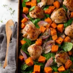 Sheet Pan Chicken Thighs and Sweet Potatoes First Image