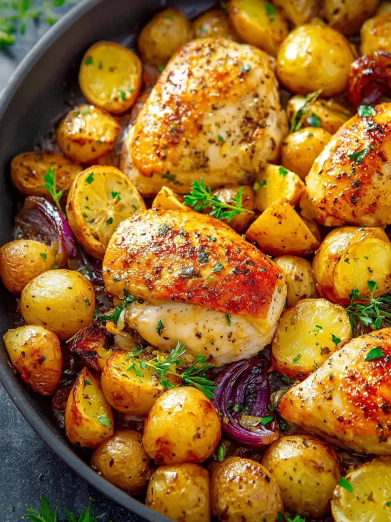 One-Pan Lemon Butter Chicken and Potatoes (Easy & Crispy) 🍋 First Image