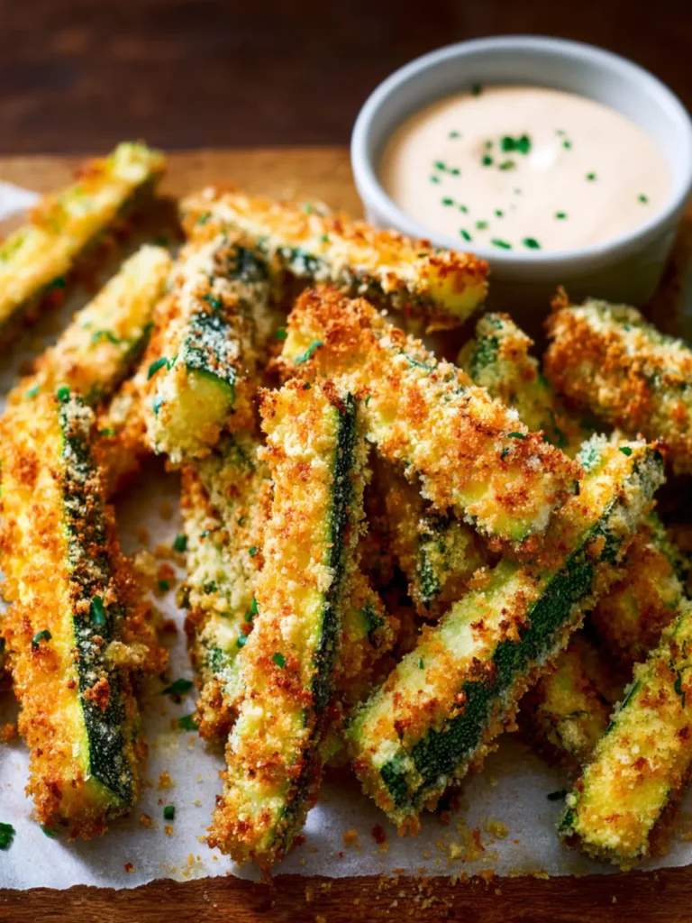 Baked Zucchini Fries & Aioli Dip (Not Soggy!) First Image