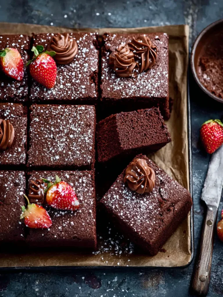 Easy Chocolate Cake Traybake First Image