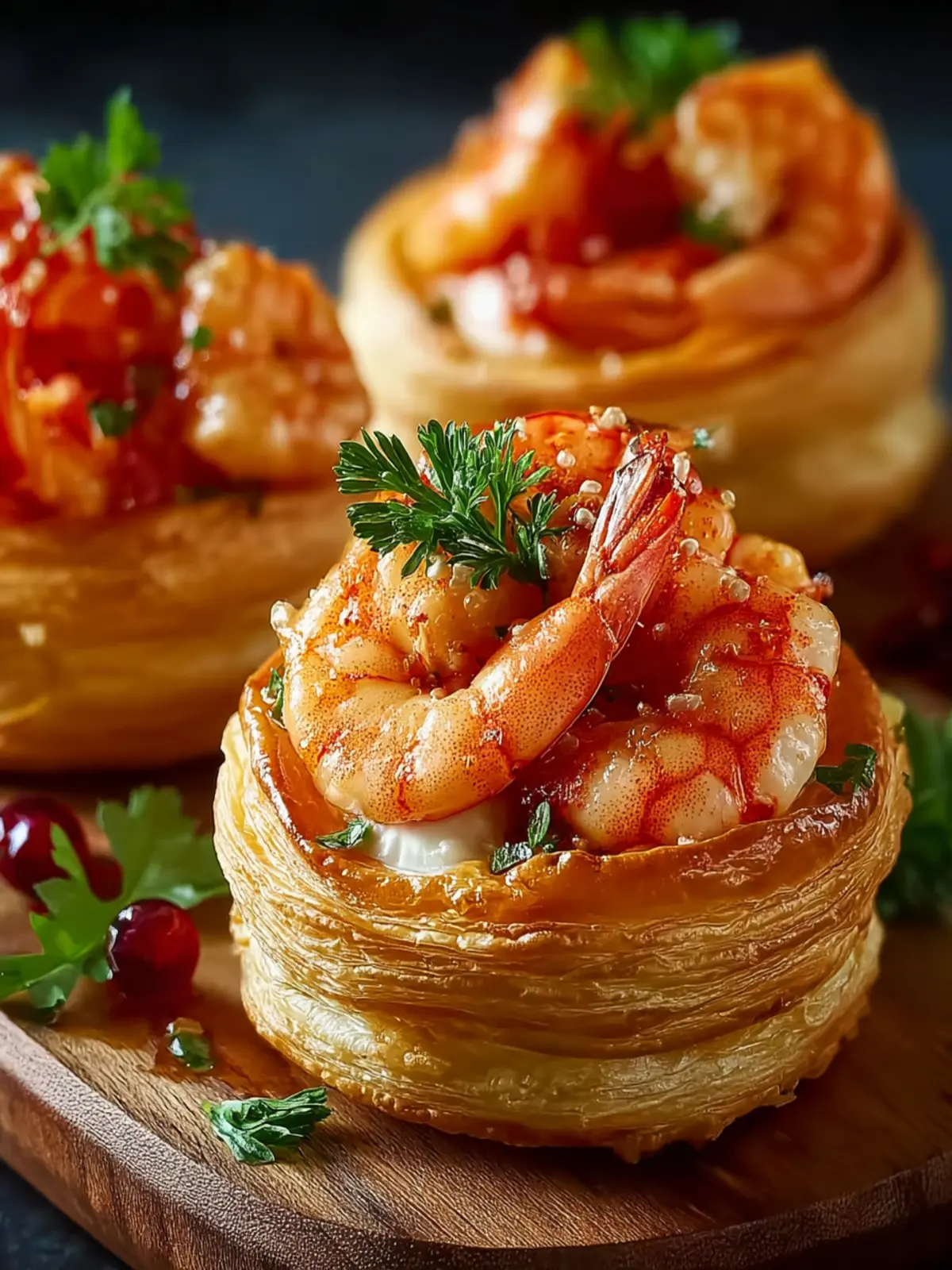 Golden Lobster Puff Pastry Cups First Image