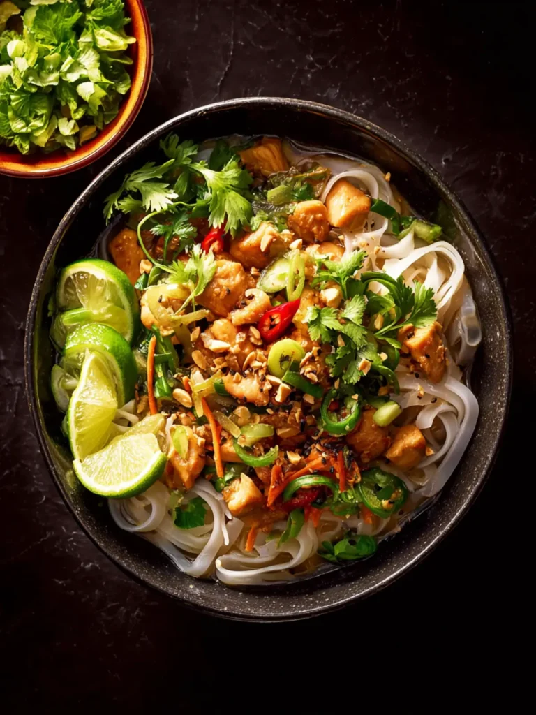 Thai Peanut Chicken Noodle Bowls. First Image