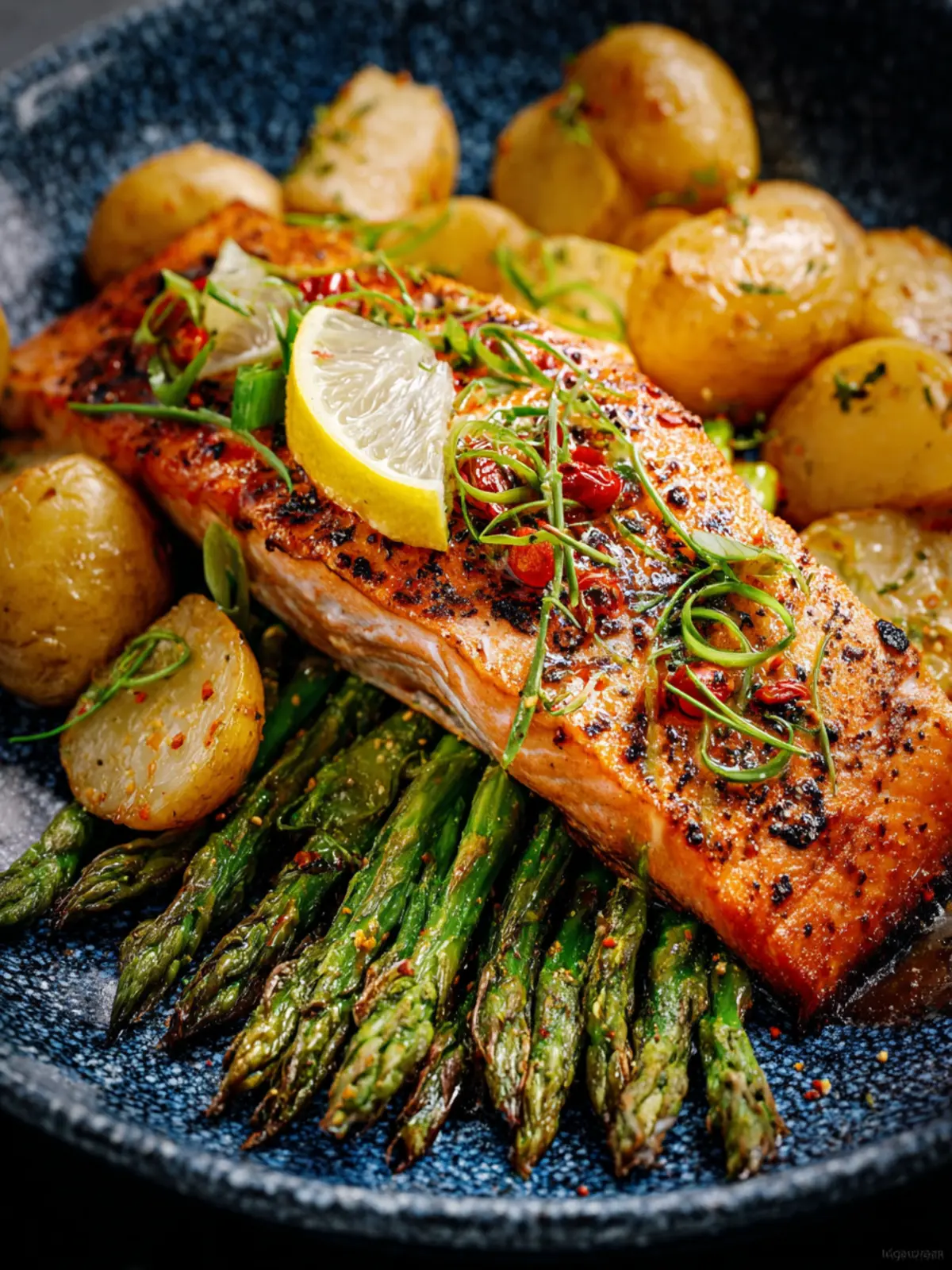 Baked Trout Asparagus Potatoes First Image