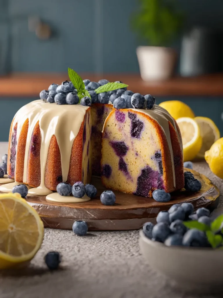 Blueberry Pound Cake Recipe First Image