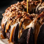 Caramel Chocolate Pecan Turtle Bundt Cake First Image