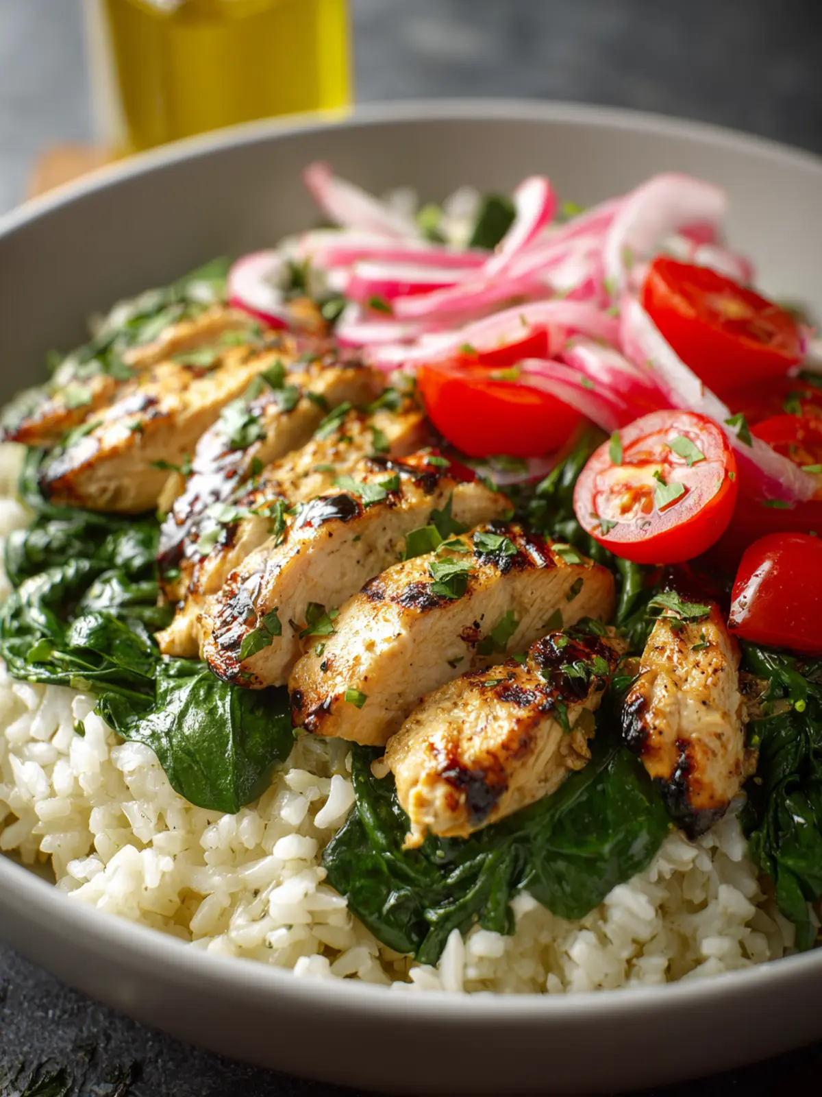 Chicken Spinach Rice Bowl First Image