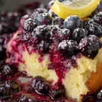 lemon blueberry spoon cake First Image