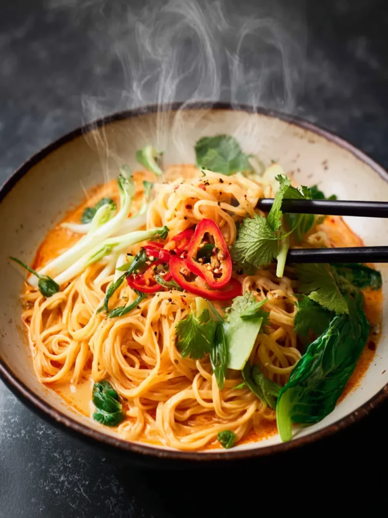 spicy coconut noodles First Image