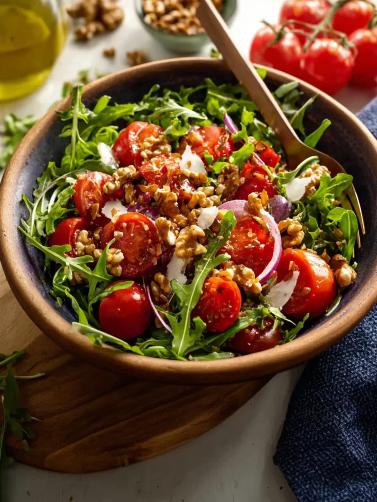 tomato arugula walnut salad First Image